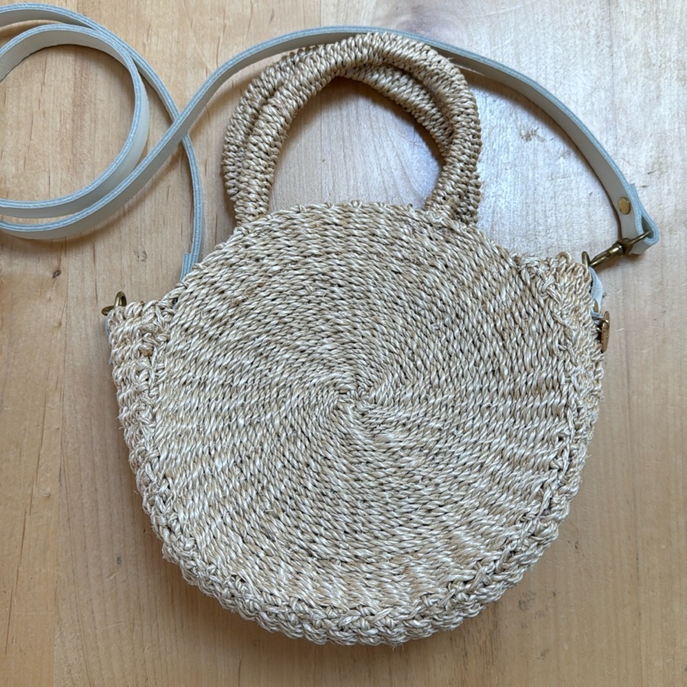 Clare V. round raffia mini bag